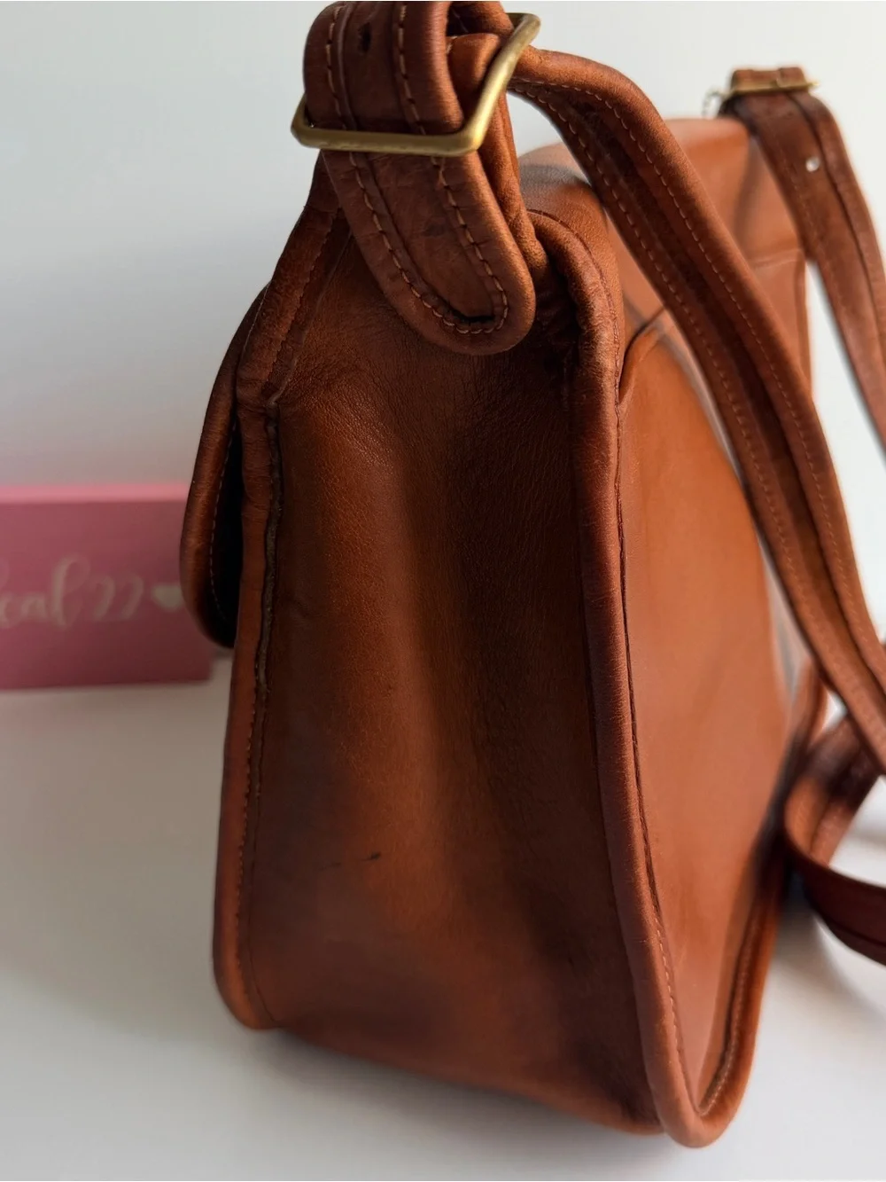 Vintage Coach nyc British Tan Rambler Shoulder Bag